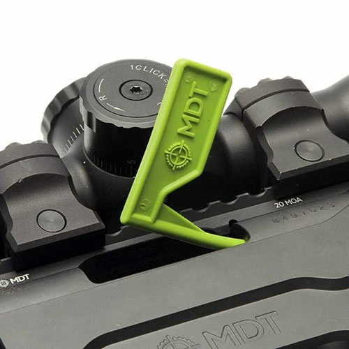 Les MDT Chamber Flags verts brillants te permettent d'identifier facilement une arme à feu déchargée. Convient aux chambres de 22LR et plus grandes.